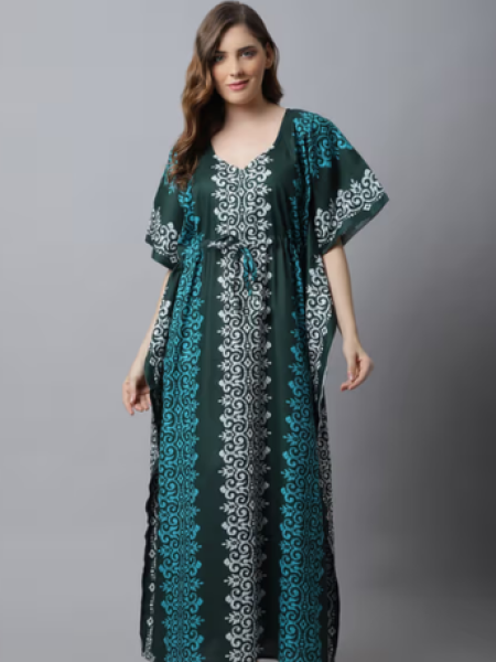 Blue Kaftan Nighty