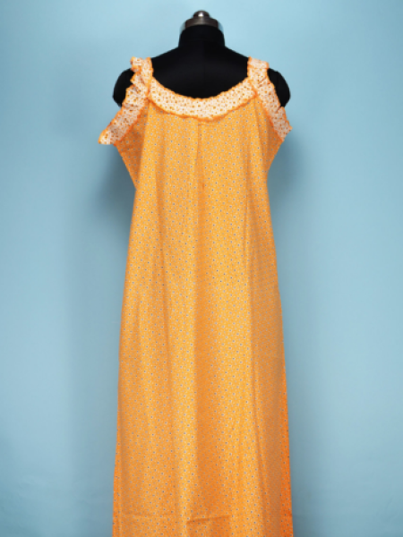 Plain Orange Sleeveless Nighty